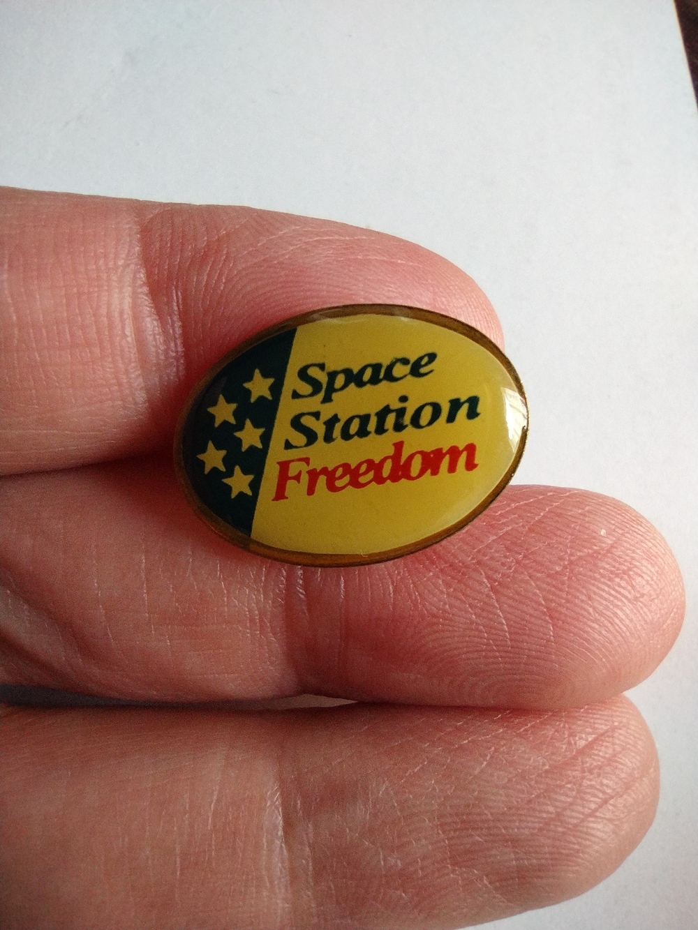 Space Station Freedom NASA Vintage Pin
